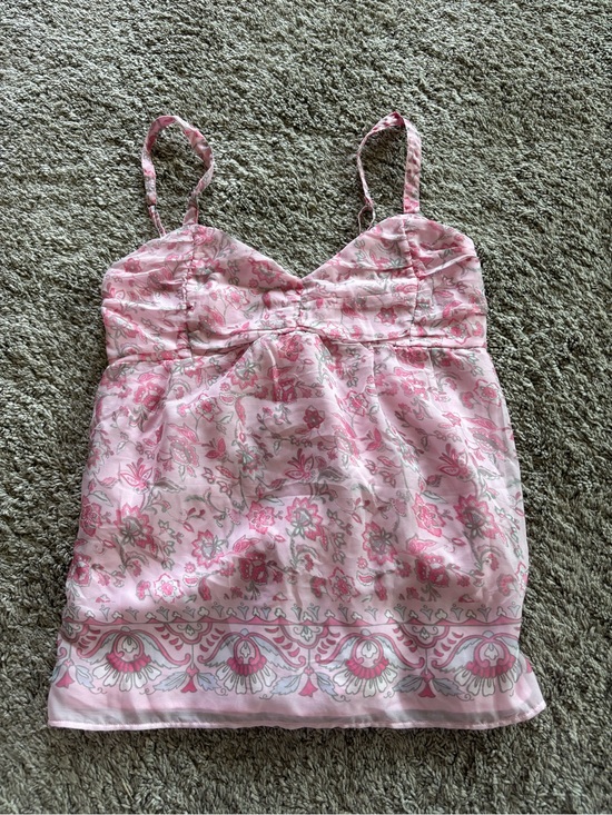 Hollister Tops - Hollister Co. Pink Floral Spaghetti Strap Camisole Top
